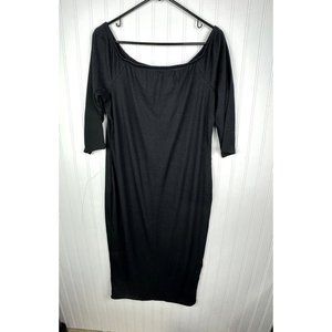 Lane Bryant Black ribbed Dress 3/4‎ sleeve size 14/16 NWT